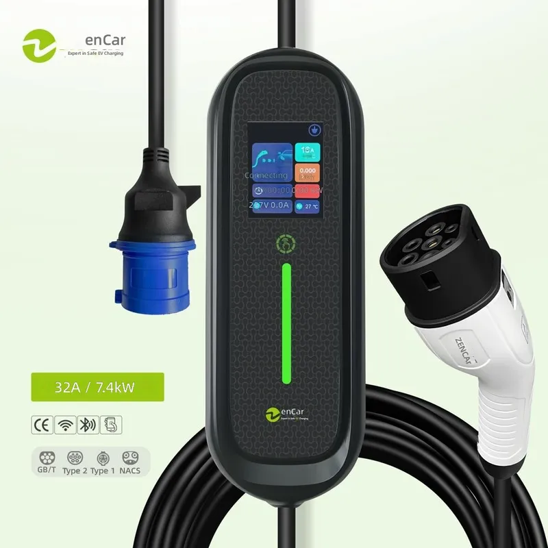 Chargeur EV portable 7kW 32A T - Portable Ev Charger 32A Type 2 Cee Plug avis et prix