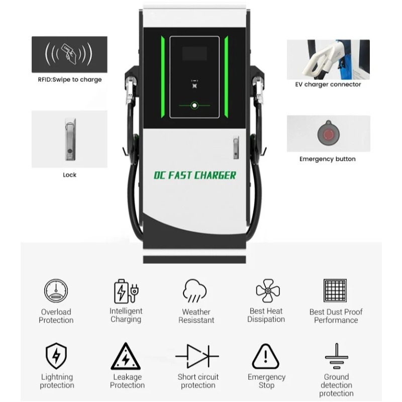 Station de recharge DC pour vé - Dc Fast Charger 30Kw Wallbox Commercial avis et prix